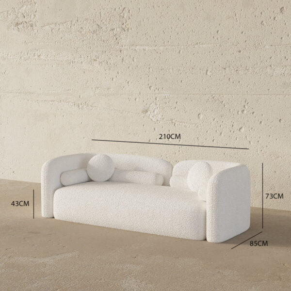 Modern Bouclé Cloud Sofa –