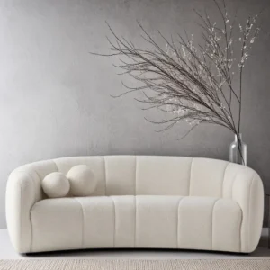 Velvara Curve Bouclé Sofa