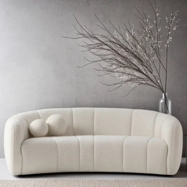 Velvara Curve Bouclé Sofa