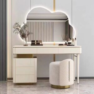 Luxury Dressing Table with Lights & Stool