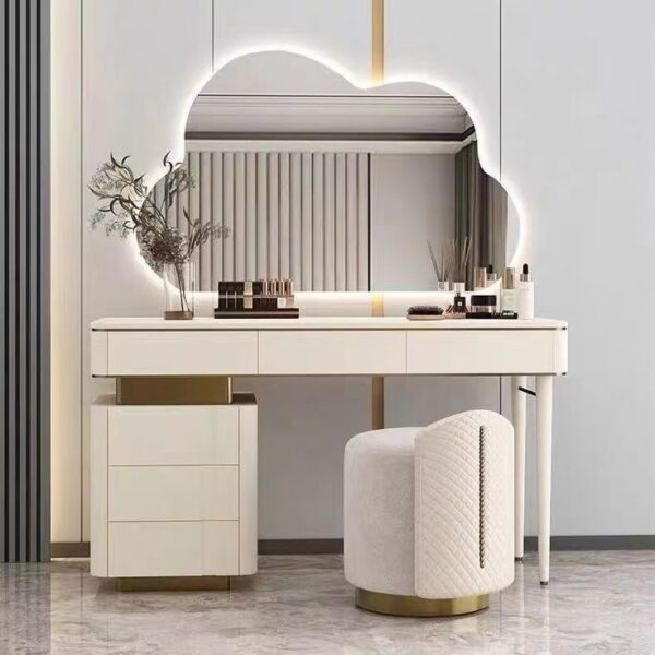 Luxury Dressing Table with Lights & Stool