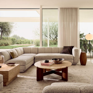 Yarrow Textured Beige L-Shaped Sectional Sofa
