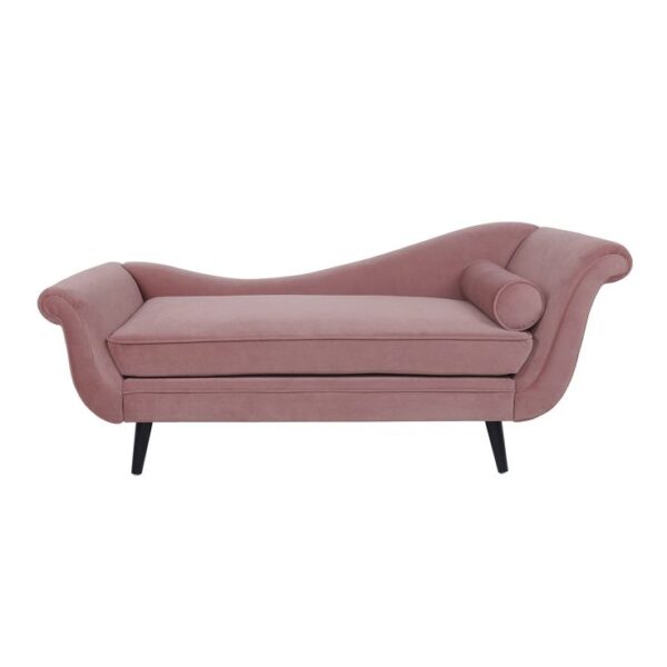 Aurora Rolled Arm Velvet Chaise Lounge - Image 2