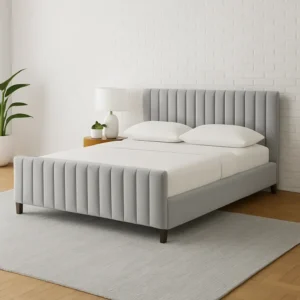 Channel Upholstered Bed