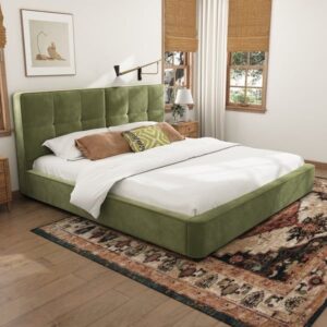 Oliver Velvet Tufted Platform Bed
