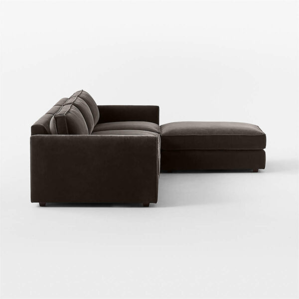 Malea Charcoal Gray L-Shaped Sectional Sofa - Image 2