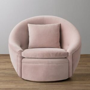 Blush Pink Swivel Arm Chair