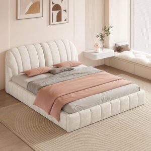 Luna Bed – Curved Channel Velvet Bed Frame