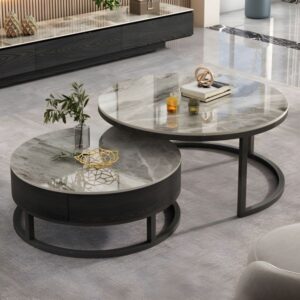 Marble Nesting Coffee Table Set