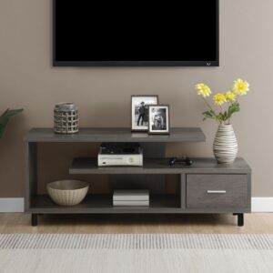 Modern Grey TV Unit with Drawer