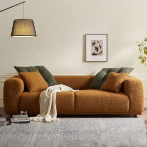 Verala Rust Bouclé Lounge Sofa