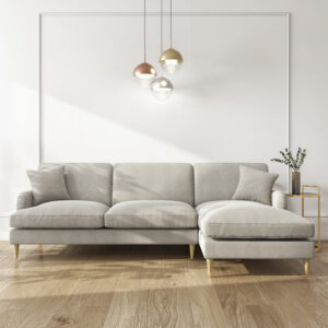 Velvet L-Shape Sofa