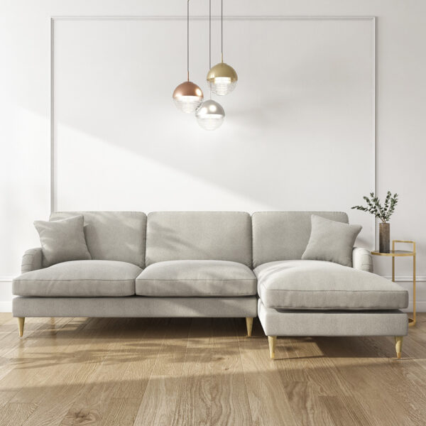 Velvet L-Shape Sofa