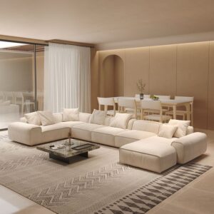 Delano Ultra-Low Modular L-Shaped Sectional Sofa