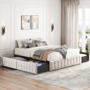 LuxeDraw Queen Storage Bed