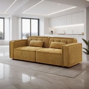 Zunari Mustard Bouclé Sofa
