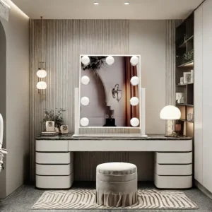 Luna Modern Dressing Table with LED Mirror