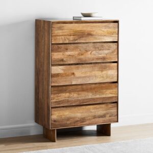 Anton 5-Drawer Chest – Rustic Natural Finish