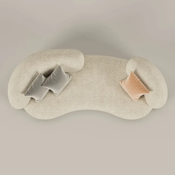 Solora Pebble Bouclé Chaise - Image 2