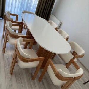 Modern Oval Dining Table Set