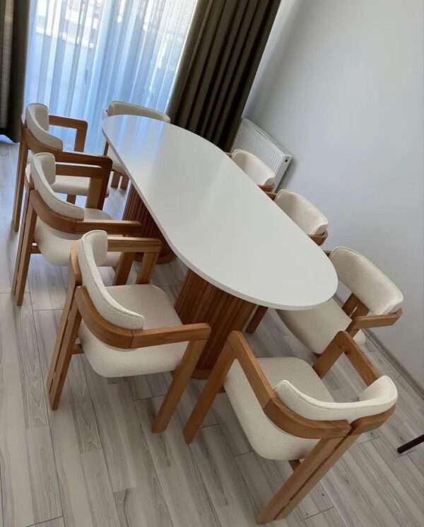 Modern Oval Dining Table Set
