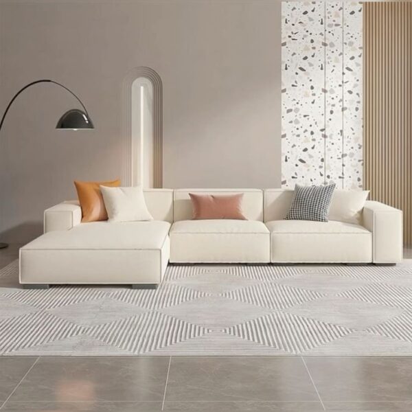 Contemporary Cream Modular Sectional Sofa