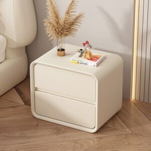 Nubo Minimalist Cream Nightstand