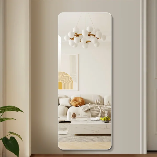 Large Stick-On Wall-Mounted Full Length Mirror