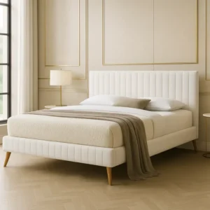 Mid-Century Upholstered Bed