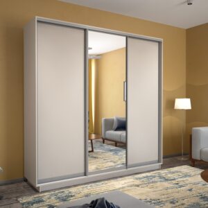Modern Sliding Door Wardrobe with Mirror
