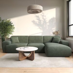 Hoor Furniture MossCraft L-Shape Sectional Sofa