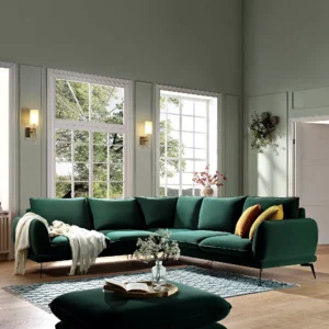 Noverra Grande Poly Velvet Corner Sofa