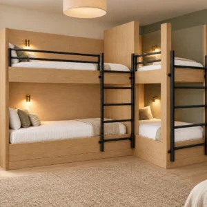 L-shaped corner bunk bed